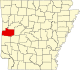 State map highlighting Scott County