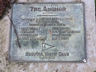 Plaque for The Anchor discovered 1962