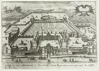 Engraving of the Château d'Anet, by Jacques-Androuet du Cerceau