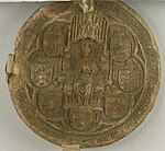 Majestic Seal of Jogaila which features Vytis (Waykimas), 1411