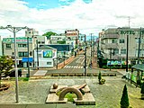 東口駅前風景（2018年9月 アーケード撤去後）