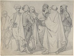 Étude pour Types de races algériennes, dessin, New York, Metropolitan Museum of Art.