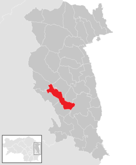 Poloha obce Hartl v okrese Hartberg-Fürstenfeld (klikacia mapa)