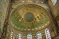 Ravenna, Sant'Apollinare in Classe, VI secolo. Parte superiore della semi cupola con la Trasfigurazione.