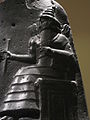 Xamaix, déu de la justícia, detall del codi d'Hammurabi