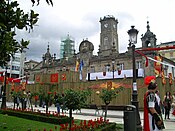 Forte romano na Praza Maior durante o Arde Lucus.