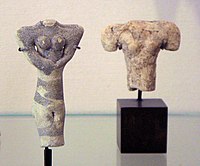 Female figurines Ubaid IV, Tello, ancient Girsu, 4700–4200 BC. Louvre Museum AO15327.[31]