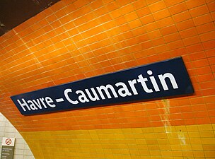 Plaque nominative de la station.