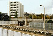 Grenze mit Sicherungsanlagen an der Gartenstraße Ecke Liesenstraße, 1980