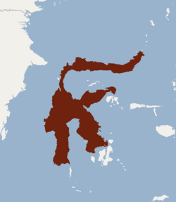 Distribución de B. chrysocomus en Célebes