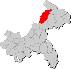 Location of Kaizhou in Chongqing