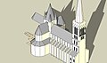 Incomplete 3D model of the old cathedral.