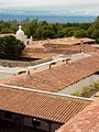 View over winery rooftops