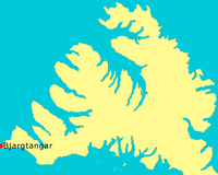 Localização de Bjargtangar em Vestfirðir-Barðastrandarsýsla.