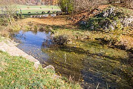 Schutterquelle am Fuß des Berges