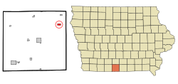 Location of Garden Grove, Iowa