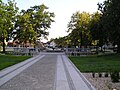 Platz mit Springbrunnen