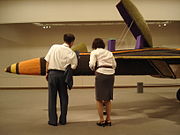 'Sucker'wfp21' aircraft sculptural installation by Bangladeshi artist Firoz Mahmud at Aichi Arts Center, Nagoya, Japan