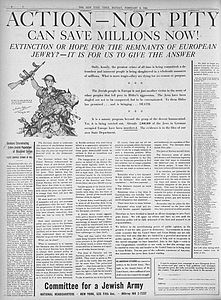 Tears of Rage - "Action, Not Pity" as published in The New York Times, 1943.