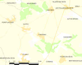 Mapa obce Fontenay