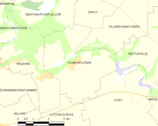 Carte de la commune de Conie-Molitard.