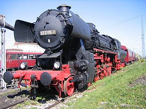 Lok der Baureihe 52 im Eisenbahnmuseum Nördlingen