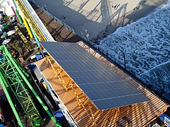 The solar panel powering the wheel, 2009.