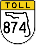 State Road 874 marker