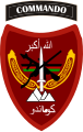 Insigne de la Brigade des commandos de l'Armée nationale afghane : le takbir y est inscrit au-dessus de l'épée.