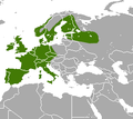 Aire de répartition du Hérisson commun