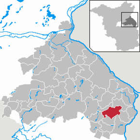 Poziția Lindendorf pe harta districtului Märkisch-Oderland