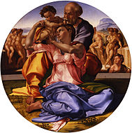 Michelangelo Doni Tondo, Diameter 120 cm.