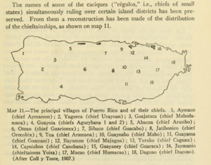 Smithsonian map of Puerto Rico caciques