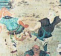 Image 36Depiction of fighting monks demonstrating their skills to visiting dignitaries (early 19th-century mural in the Shaolin Monastery). (from Chinese martial arts)