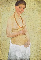 Paula Modersohn-Becker, Självporträtt på den sjätte bröllopsdagen, 1906.