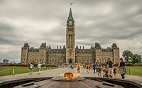 Centre Block and Centennial Flame (14766251442).jpg