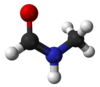 Ball and stick model of N-methylformamide