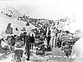 Goudzoekers op weg naar Klondike in 1898