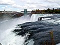 Looking up the Niagara Gorge across the American Falls