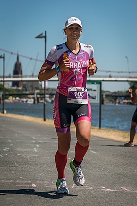 Katja Konschak im Ironman Germany in Frankfurt am Main, 2018