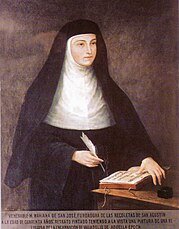 Mariana de Manzanedo y Maldonado.(Alba de Tormes, 5 de agosto de 1638 - Madrid, 15 de abril de 1638) Nombre religioso: Madre Mariana de San José. Fundadora de monasterios de agustinas recoletas.