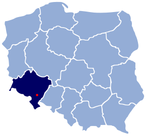 Poziția localității Pieszyce