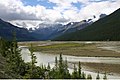 Een trogdal in Nationaal Park Jasper (Canada)