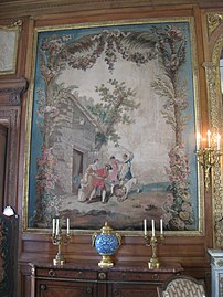 Le lion amoureux, Tapisserie d'Aubusson : Musée Nissim-de-Camondo à Paris.