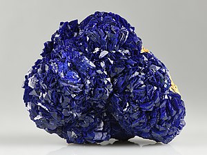 Azurite crystals found from La Sal Mountains, Utah