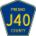 County Road J40 marker