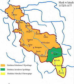 Ducato di Racibórz - Localizzazione