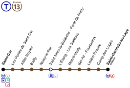 Tramlijn 13 op de kaart