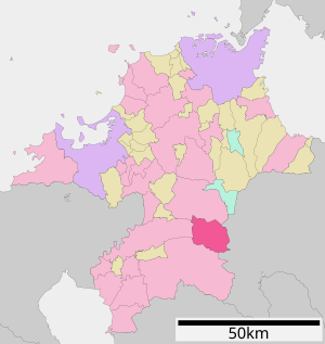 Lage Ukihas in der Präfektur