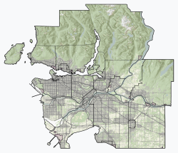 Location of Kitsilano in Metro Vancouver